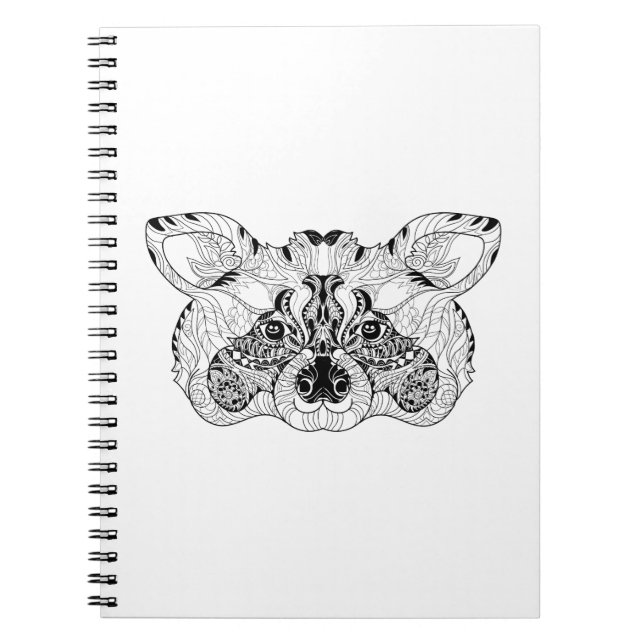 Inspired Racoon Spiral Notebook (Front)