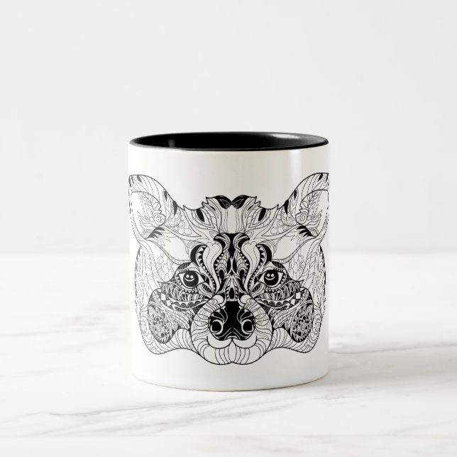 Inspired Racoon Two-Tone Coffee Mug (Center)