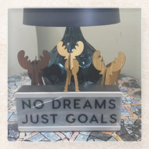 Inspired Reindeer Dreams: A Motivational Holiday Glass Coaster