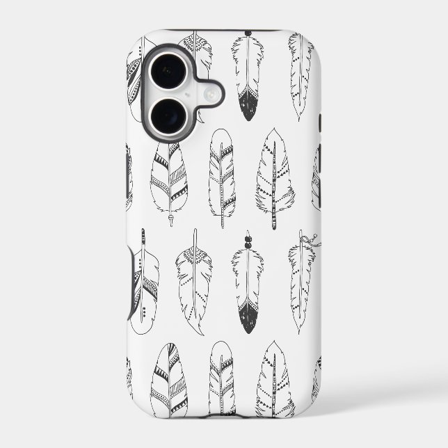 Inspired Retro Feather Pattern (Back)