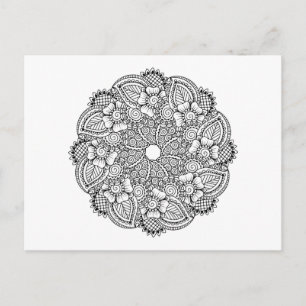 Inspired Round Design Postcard