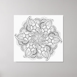 Inspired Round Element 6 Canvas Print
