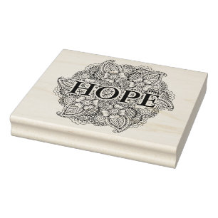 Inspired Round Element Rubber Stamp