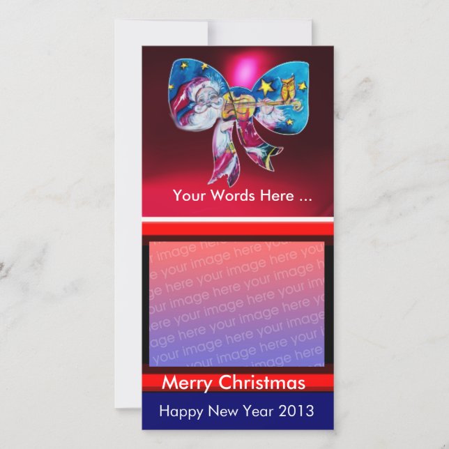 INSPIRED SANTA CHRISTMAS BOW HOLIDAY CARD (Front)