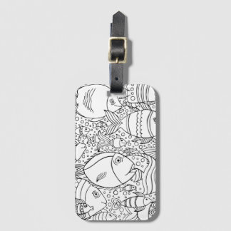 Inspired School Of Fish Luggage Tag