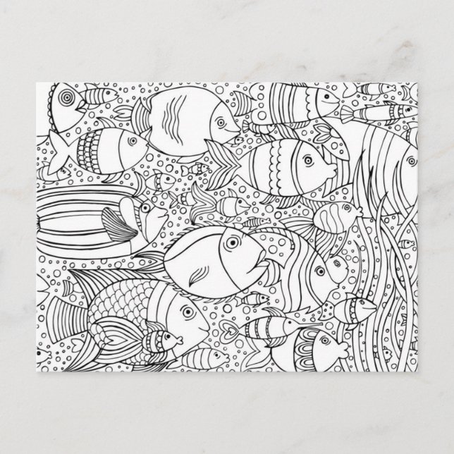 Inspired School Of Fish Postcard (Front)