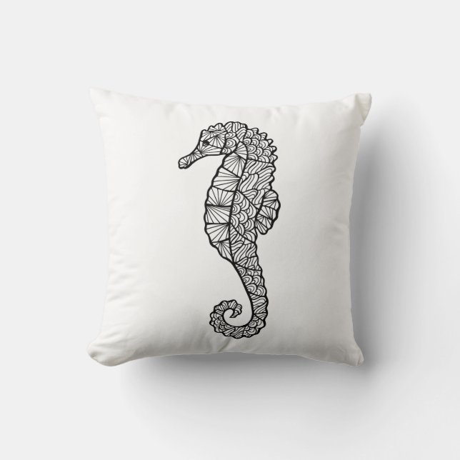 Inspired Sea Horse Cushion (Front)