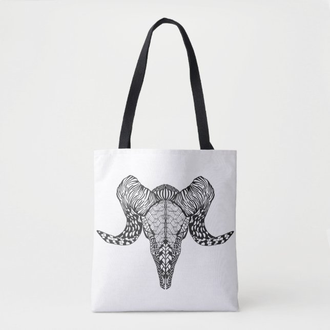 Inspired Sheep Skull 2 Tote Bag (Front)
