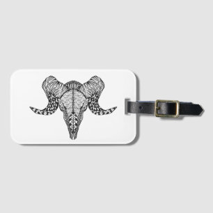 Inspired Sheep Skull Luggage Tag
