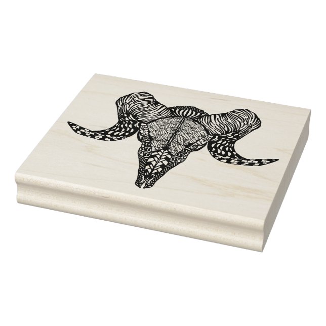 Inspired Sheep Skull Rubber Stamp (Stamp)