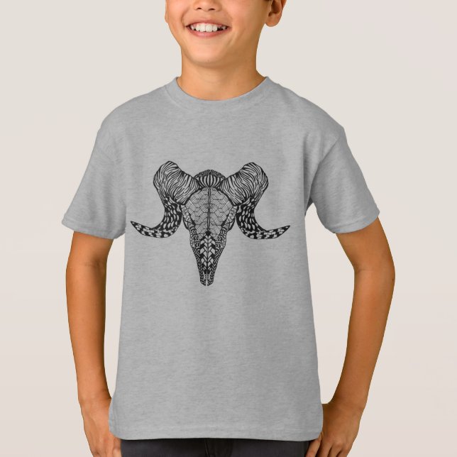 Inspired Sheep Skull T-Shirt (Front)