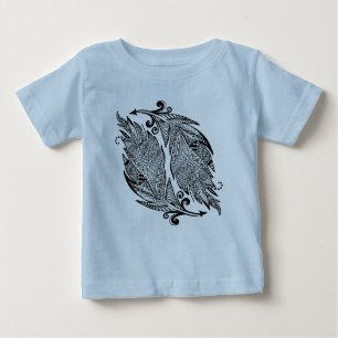 Inspired Sketch Of Feathers Baby T-Shirt
