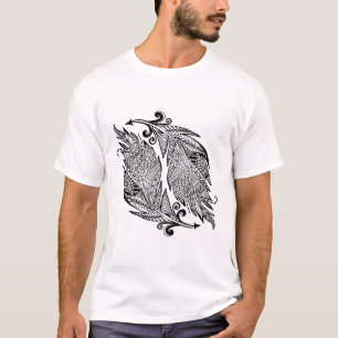 Inspired Sketch Of Feathers T-Shirt