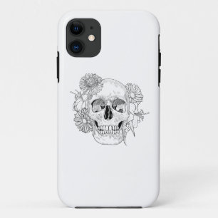 Inspired Skull And Flowers Case-Mate iPhone Case