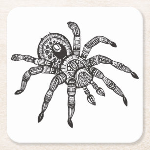 Inspired Spider Square Paper Coaster