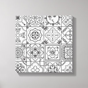 Inspired Talavera Pattern 6 Canvas Print