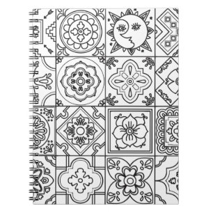 Inspired Talavera Pattern Spiral Notebook