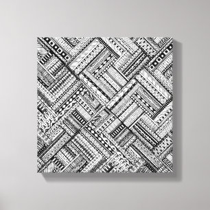 Inspired Tribal Art Pattern 6 Canvas Print