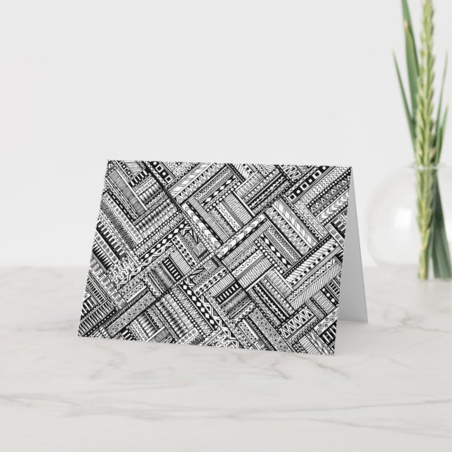 Inspired Tribal Art Pattern Card (Front)