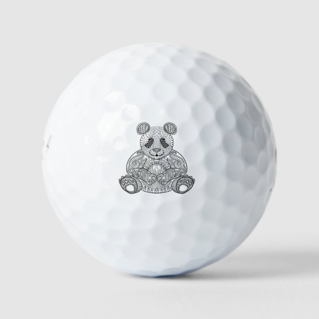 Inspired Tribal Panda Golf Balls (Front)
