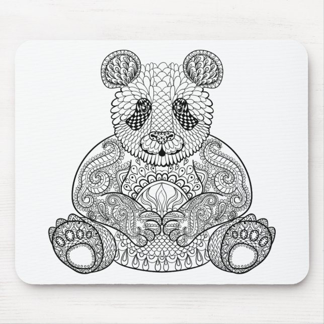 Inspired Tribal Panda Mouse Pad (Front)