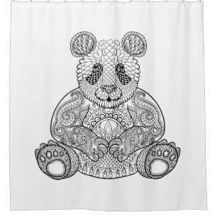 Inspired Tribal Panda Shower Curtain
