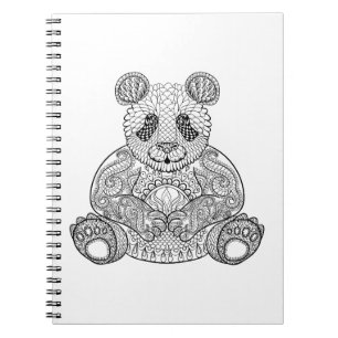 Inspired Tribal Panda Spiral Notebook
