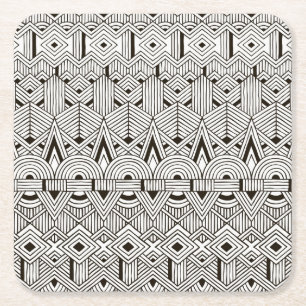 Inspired Tribal Pattern Square Paper Coaster