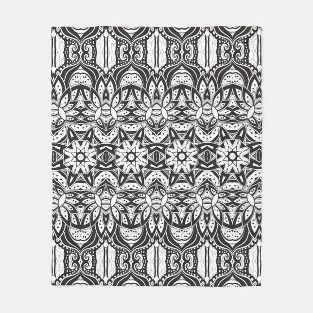 Inspired Tribal Style  Illustration Fleece Blanket (Front)