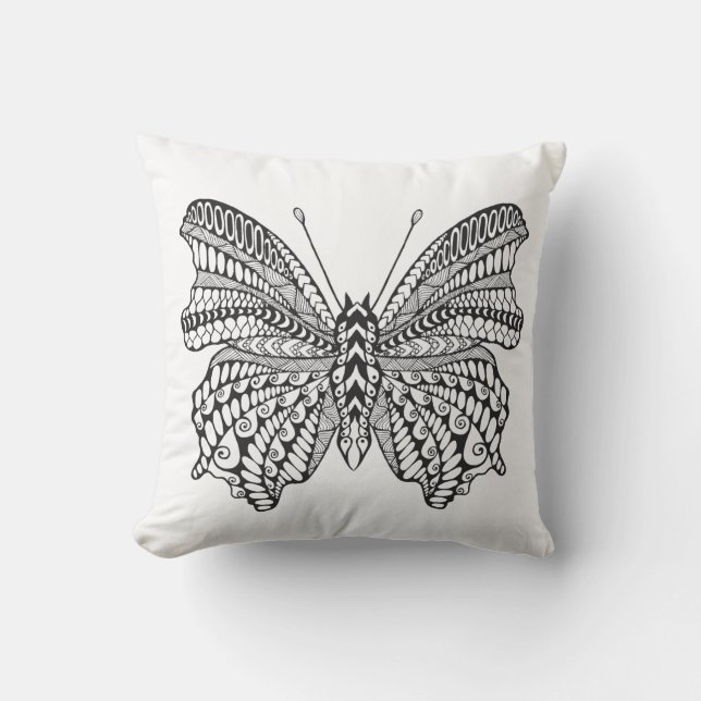 Inspired Tropical Butterfly Cushion (Front)
