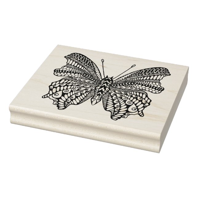 Inspired Tropical Butterfly Rubber Stamp (Stamp)