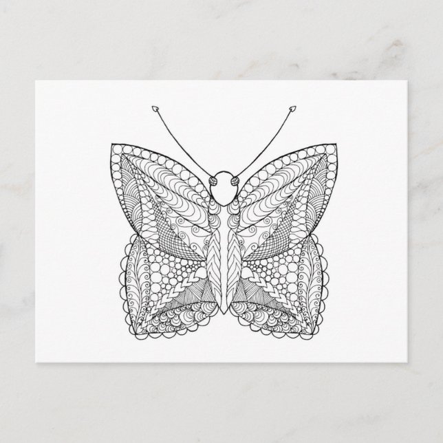 Inspired Tropical Design Butterfly Postcard (Front)