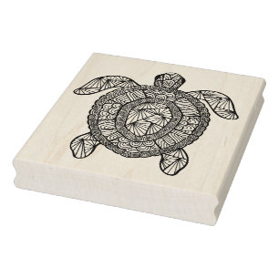 Inspired Turtle Rubber Stamp