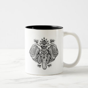 Inspired Vintage Indian Elephant Two-Tone Coffee Mug