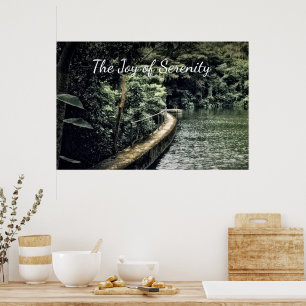 Inspired Water Nature Motivated Joy Serenity Poster