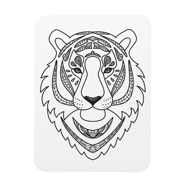 Inspired White Tiger Magnet (Vertical)
