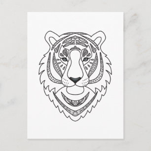 Inspired White Tiger Postcard
