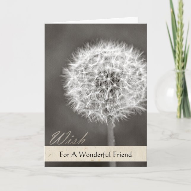 Inspired Wish Dandelion Card (Front)