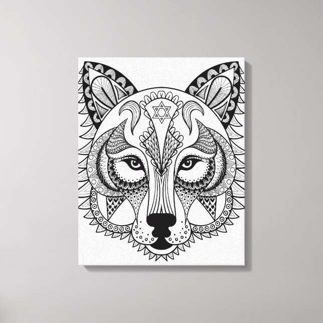 Inspired Wolf Canvas Print (Front)