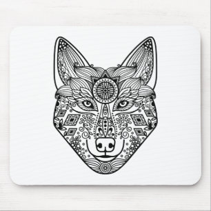 Inspired Wolf Head Mouse Pad