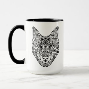Inspired Wolf Head Mug