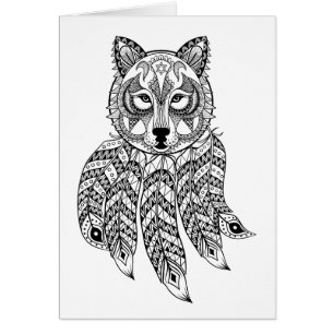 Inspired Wolf With Dreamcatcher