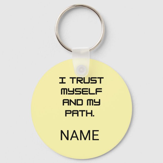 Inspiring Affirmations & Self Trust Gifts Key Ring (Front)
