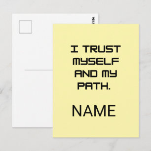 Inspiring Affirmations & Self Trust Gifts Postcard