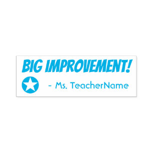 Inspiring "Big Improvement!" Marking Rubber Stamp