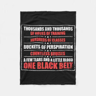 Inspiring Black Belt Celebration Karate Martial Ar Fleece Blanket