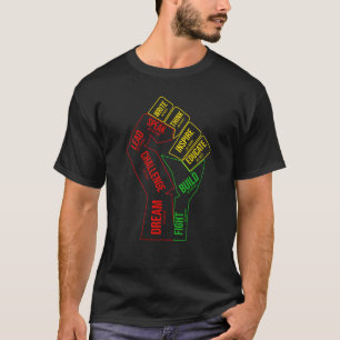 Inspiring Black Leaders Fist Black History African T-Shirt
