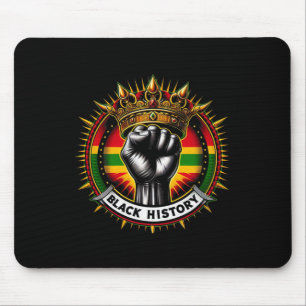 Inspiring Black Leaders Power Fist Hand Black Hist Mouse Pad