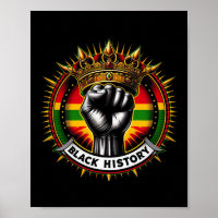 Inspiring Black Leaders Power Fist Hand Black Hist