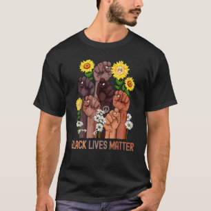 Inspiring Black Leaders Power Fist Hand Black Hist T-Shirt